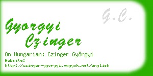 gyorgyi czinger business card